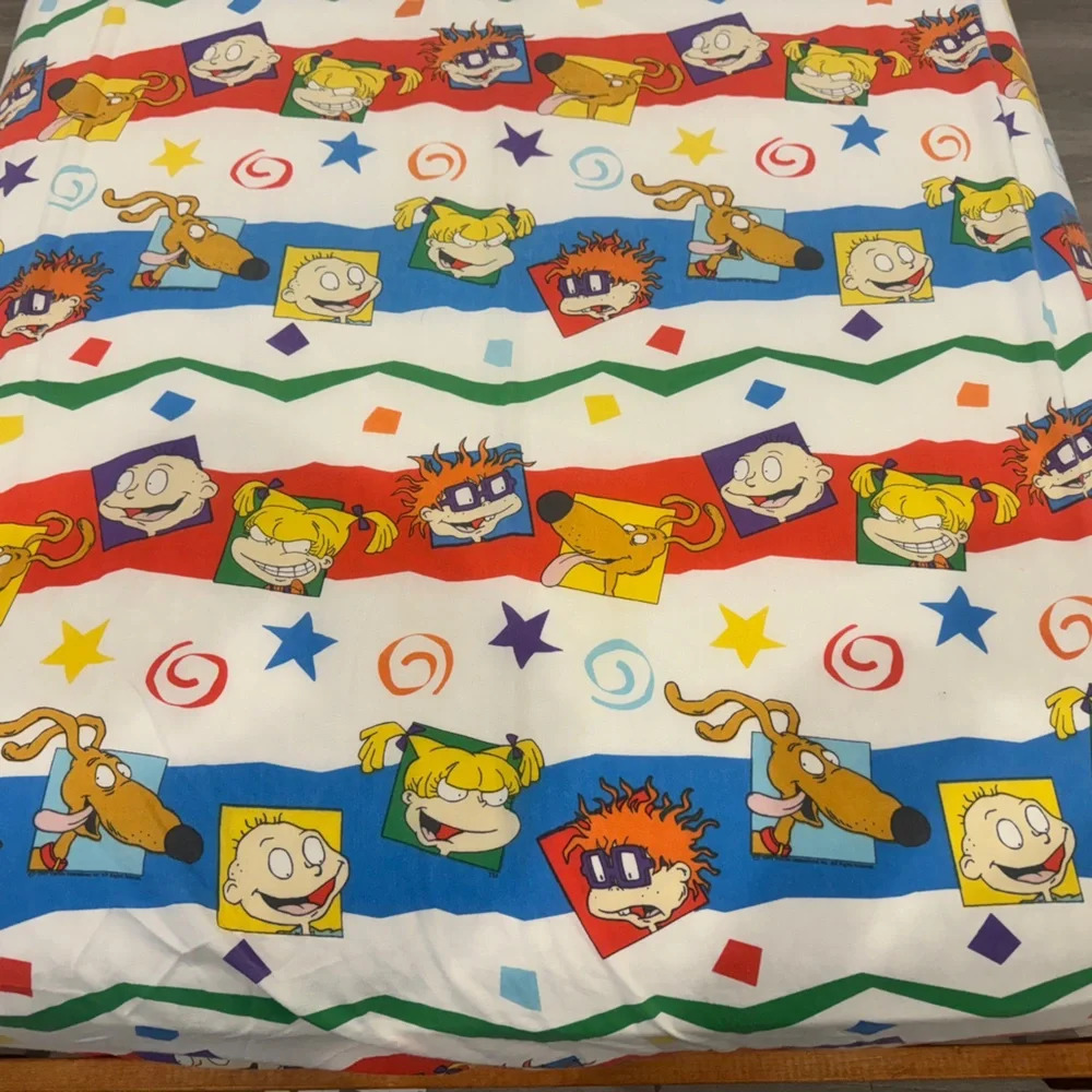 Vintage Rugrats twin bedding fitted and flat sheets y2k